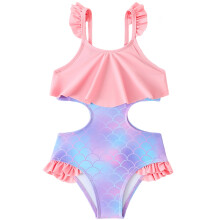 Girls Swim Outfit Lightweight Quick Dry Fabric Tankini For Beach Vacation Pink 5T