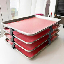 (Blue) Baking Sheet Stacker Set Baking Tray Stacker Tray Divider Freeze Drying Tray Bracket Rack Sheet Stacker Space Saving Blue