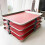 (Blue) Baking Sheet Stacker Set Baking Tray Stacker Tray Divider Freeze Drying Tray Bracket Rack Sheet Stacker Space Saving  Blue 1