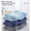 Highly Density Contoured Memory Foams Sleep Pillow For Spinal Alignment Navy blue 3