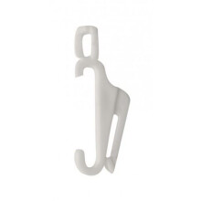 Fort Fasteners Fast Track Curtain Gliders White Plastic 40mm Glider Hooks for Curtain Tracks Pack of 100