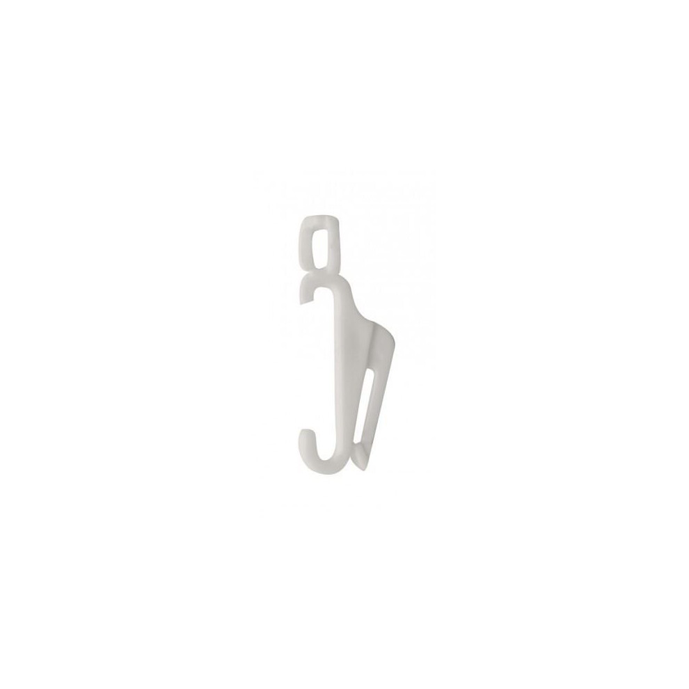 Fort Fasteners Fast Track Curtain Gliders White Plastic 40Mm Glider Hooks For Curtain Tracks Pack Of 100 5057670028716