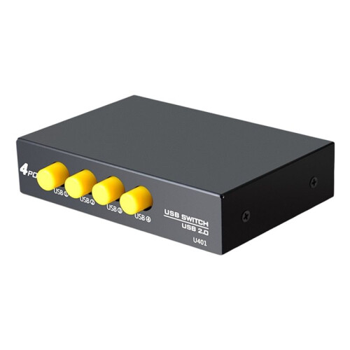 4 Port USB 2.0 Sharing  Switcher 4 in 1 Out Printer Adapter Box for PC Scanner Printer Laptop Desktop Computer