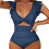 Comfortable Chlorine Resistant Solid Color Athletic Bathing Suit For Royal blue XL 1