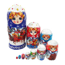 Educational Nesting Dolls 10Layer Snow Fairytale Russian Matryoshka Figure Doll