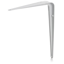 Fort Fasteners Shelf Support Bracket 250mm x 200mm (10 x 8 Inch) 55lb Load, White, Pack Of 1