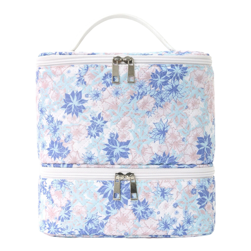 Large Capacity Double Layer Cosmetics Bag With 30 Spaces For Products OO