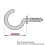 Fort Fasteners Cup Hooks, Shouldered 25mm (1 Inch) White Plastic Coated 25 Hooks 1