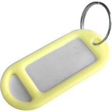 Bulk Hardware Key Ring Label Tags And Rings 48mm Yellow Trade 6 Label Tags