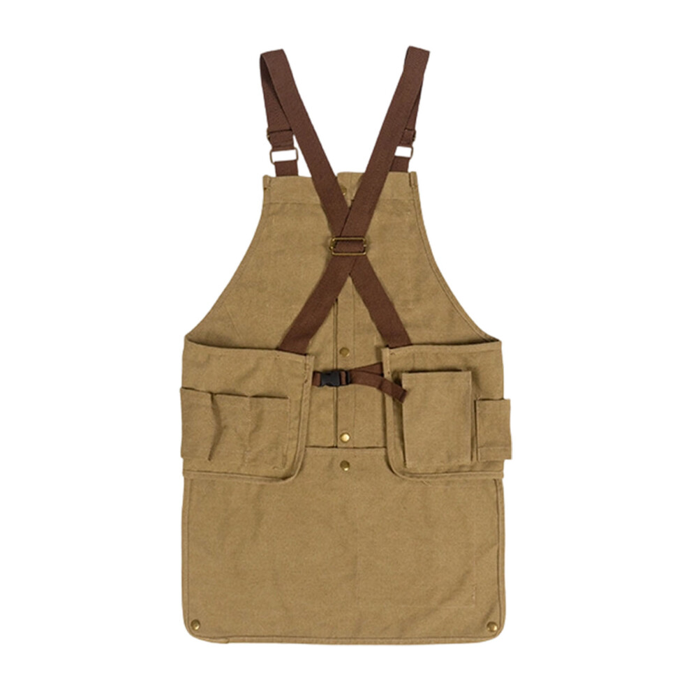 Regulable Waist Belt Workwears Vest Outdoor Camping Multifunctional Vest Khaki 7696002263326