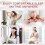 Adjustable Rope 3D Eye Mask Memory Foam Filling Blocks Light Completely Pink 5