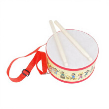 Light weight 20cm Wooden Hand Drum Multifunctional Learning Wood Drum Yellow villain