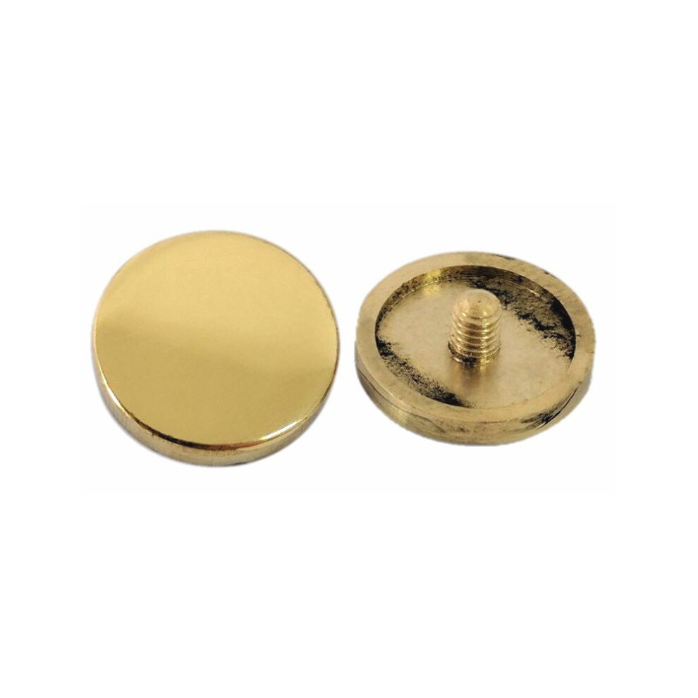 Fort Fasteners Mirror Disc Only (For Mirror Screws) 13Mm Brass, Pack Of 100 5057670024848