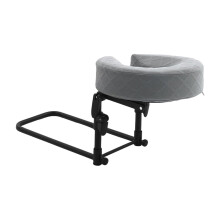 Adjustable Bed Massage Headrest Including Removable Pillow For Home Relaxation Light gray