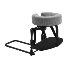 Adjustable Bed Massage Headrest Including Removable Pillow For Home Gray hand plate with