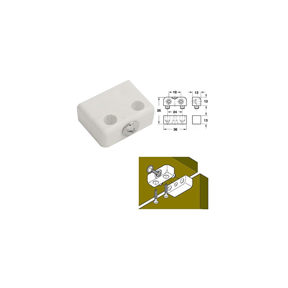 Fort Fasteners Knockdown Fitting Kd Blocks White Pack Of 10 5057670070838