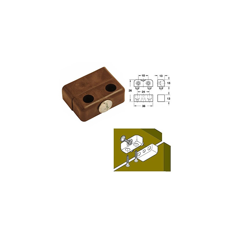 Fort Fasteners Knockdown Fitting Kd Blocks Brown Pack Of 20 5057670070791
