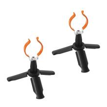 Ice Fishing Stand Plastic Base Steel Clip Foldable For Hands Frees Fishing oranges trumpet