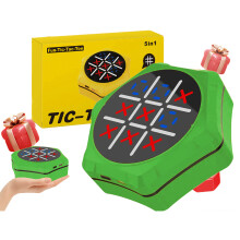 Portable 5 In 1 Game Board Set For Family Fun And Travel Activities Green