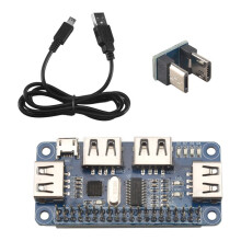 4 Puertos Usb Hub Hat Para Raspberry Pi 3/2 / Zero W Extension Board Usb A Uart Para Depuracion En Serie Compatible Con Usb2.0 / 1.1