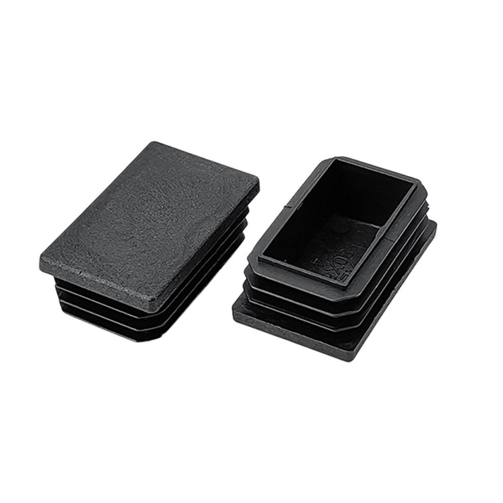 12Pcs Pipe Tube Cap Insert Blanking Stopper Rectangle Plastic Plugs Enduring 30X50mm 7755000598004