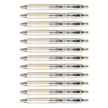 12Pcs Retractable Gel Pen 0.5mm Quick Drying Smooth Writing for Office School Blue