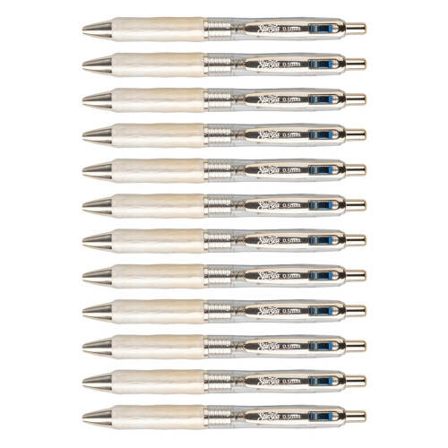 12Pcs Retractable Gel Pen 0.5mm Quick Drying Smooth Writing for Office School Blue