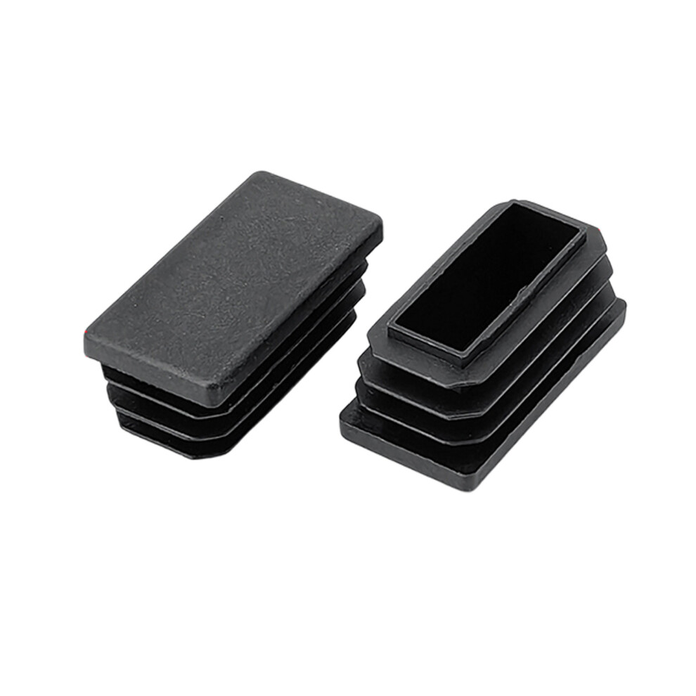 12Pcs Plastic Rectangle Blanking End Caps Furniture Leg Tube Insertion Plug 20X40mm 7755000597793