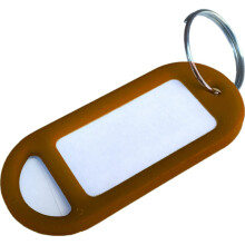 Bulk Hardware Key Ring Label Tags And Rings 48mm Brown Trade 18 Label Tags