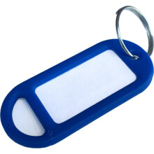 Bulk Hardware Key Ring Label Tags And Rings 48mm Blue Trade 5 Label Tags