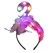 3D Flamingo Hairhoop Light Up Headband Christmas Party Headwear Girl Role Play Headband Kids Funny Headpieces