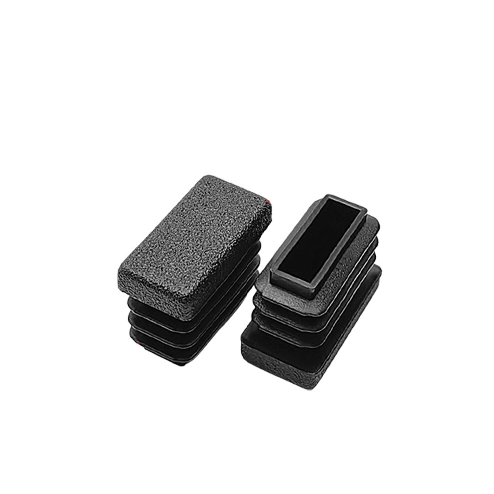 12Pcs Plastic Rectangle Blanking End Caps Furniture Leg Tube Insertion Plug 10X20mm 7755000597946