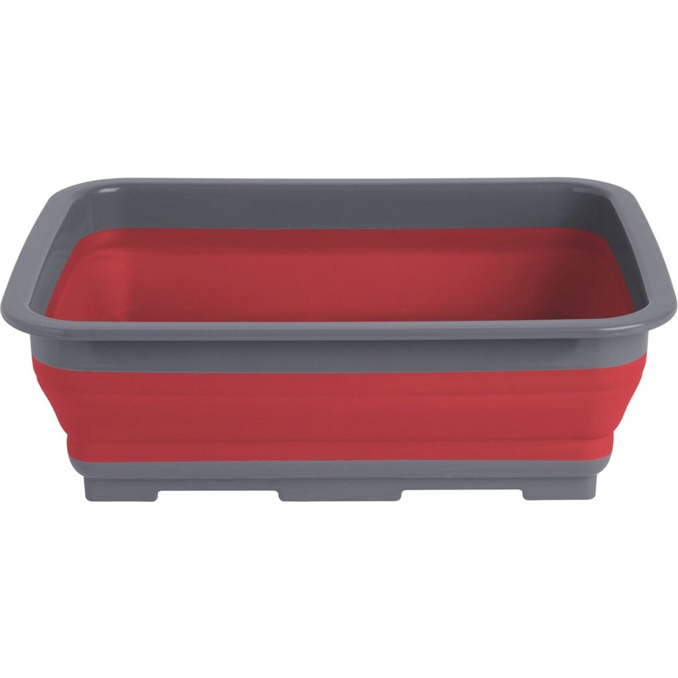 Collapsible Washing-Up Bowl With Grey Rim - Assorted Colours 5060398692343