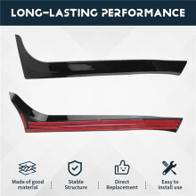 Aile LatéRale ArrièRe Noir Brillant Autocollants de Spoiler Garniture pour 6 MK6 2008-2013 Pas pour 6 / R