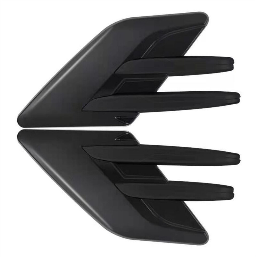 Car Decorative Air Flow Intake Scoops Abs Grille Bonnet Vent Cover Sticker All Black 7754004682474