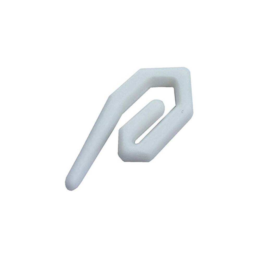Fort Fasteners Curtain Glider Tape Hooks Standard Nylon White Mini 6 Hooks 5057670036858