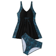 Two Piece Tankini Swimsuit with Briefs Breathable Swimwears for Beach Swimming Suit 4 4XL