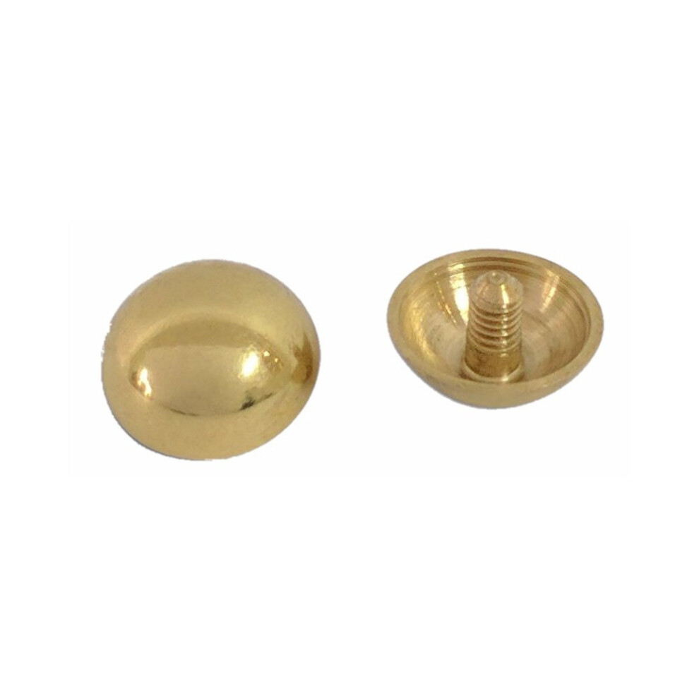 Fort Fasteners Mirror Dome Only 13Mm (For Mirror Screws) Polished Brass, Pack Of 100 5057670024855