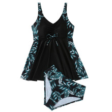 Women Two Piece Swimming Costume Tankini Includes Briefs Skirted Bathing Suit Suit 1 4XL