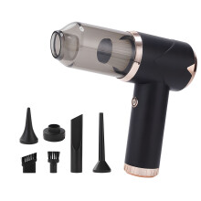 Transportable Car Vacuum Nonbrush Motor 12500Pa Radio Thin Quiet Action Black gold