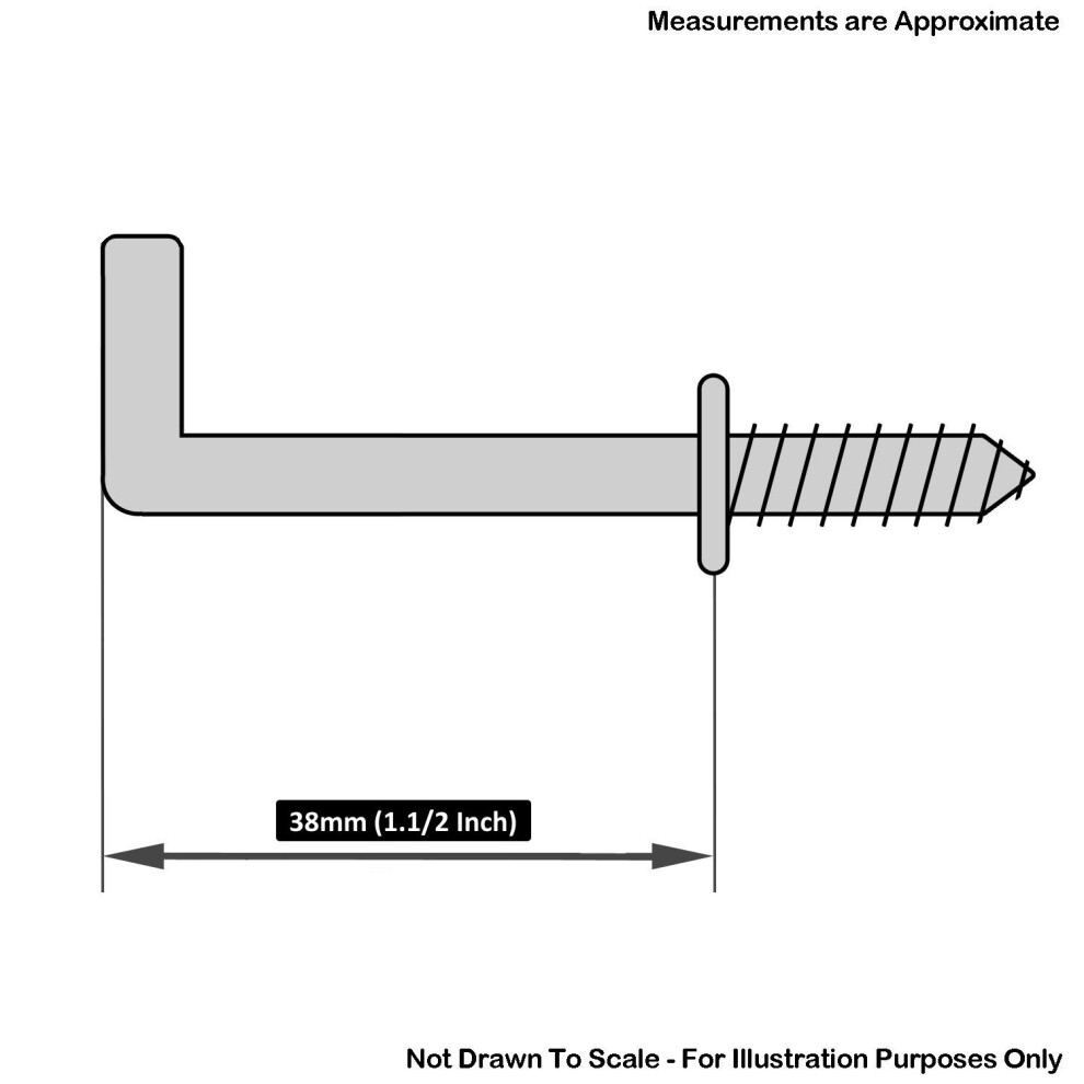 Fort Fasteners White Square Dresser Hook Shouldered 38Mm (1.1/2 Inch) Pvc Coated Pack Of 100 - Image 2