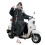 Motorcycle Raincoat Extended Rain Gear 360 Degree Coverage Waterproof M Black 1