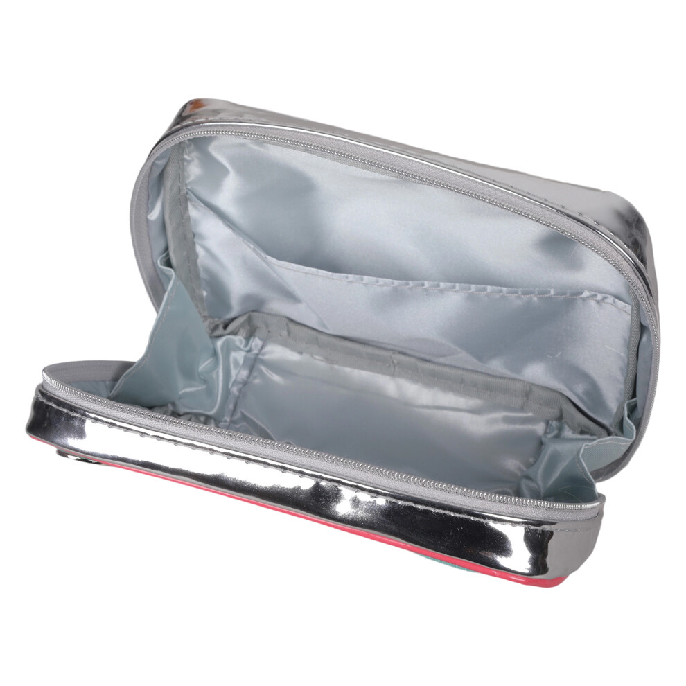 Stylish Fish Tin Makeup Bag Roomy Interior PU Fabric Cosmetic Bag Gift For Her Orange