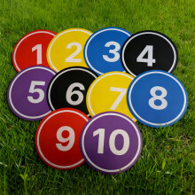 Numbered Floor Spots Markers Soccer Flat Sign Discs Landmark Mat Enduring