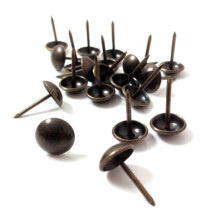 Fort Fasteners 100 PACK OF BRONZE UPHOLSTERY NAIL PIN - 10.5mm WIDE HEAD - 16mm LENGTH - STUD/TACKS PINS