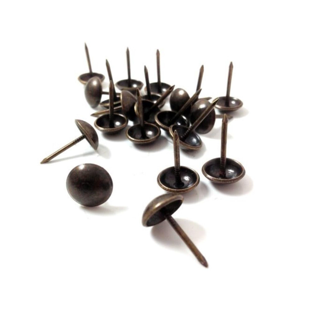 Fort Fasteners 100 Pack Of Bronze Upholstery Nail Pin - 10.5Mm Wide Head - 16Mm Length - Stud/Tacks Pins - Image 2