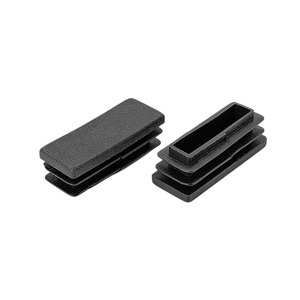 12Pcs Plastic Rectangle Blanking End Caps Furniture Leg Tube Insertion Plug 15X40mm 7755000598042