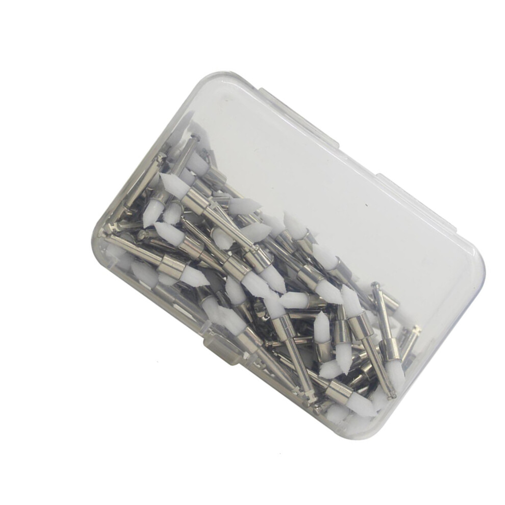 Dental Polishing Brush 100Pcs Metal Grip Nylon Bristles For Clinics Pointed Brush 7754004676565