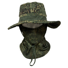 Soft Breathable Boonie Hat Hiking Sunhat Mask For Various Outdoor Little green person