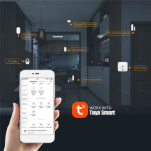 Tuya WiFi Alarme de Fuite DéTecteur de Capteur de Fuite D'Eau Alarme de Niveau D'Inondation DéTecteur de Fuite D'Eau pour la Maison Cuisine Salle de